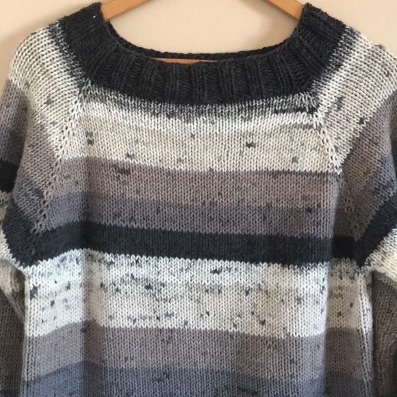Oversized Chunky Knit Pullover Sweater Neutral - Picture 2 of 5